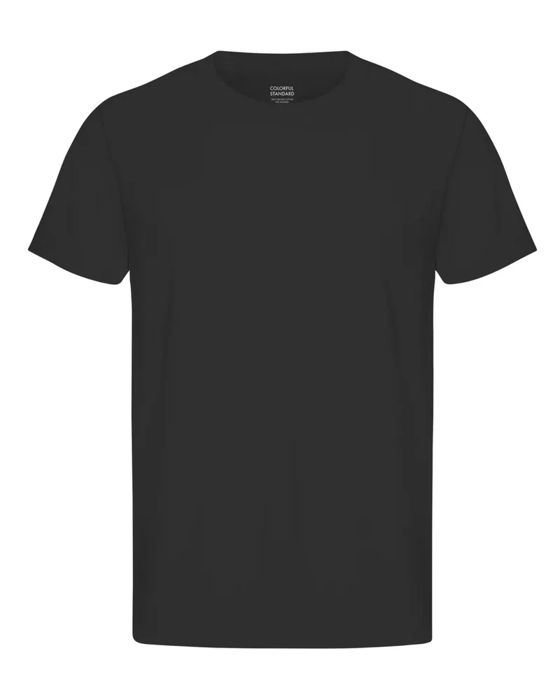 COLORFUL STANDARD T-Shirt aus Bio-Baumwolle mit Rundhalsausschnitt in Schwarz
