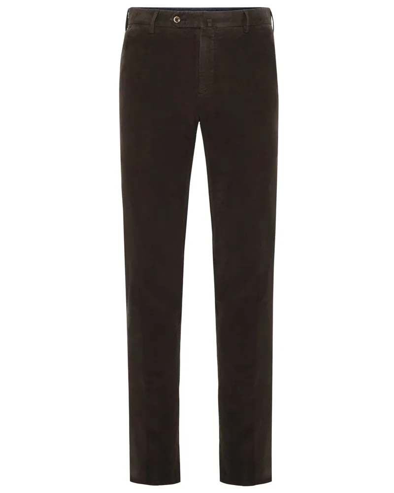 PT TORINO Feincord-Hose mit Stretch-Anteil, Slim in Braun
