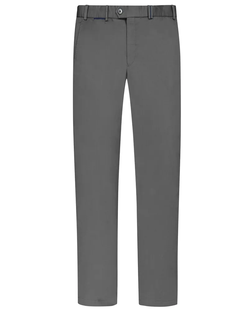 Hiltl Stretch-Chino Peaker aus Supima-Baumwolle, Regular Fit in Anthrazit