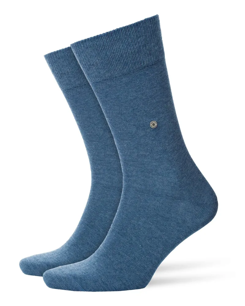 Burlington Doppelpack unifarbene Socken aus einem Baumwollmix in Hellblau