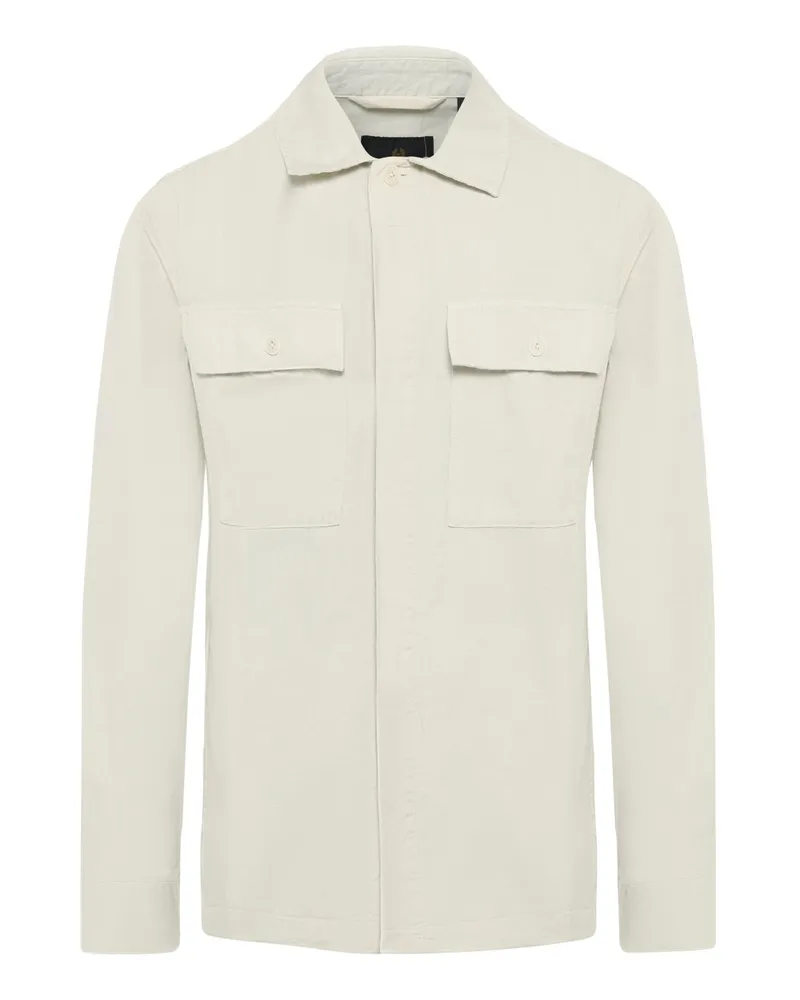 Belstaff Overshirt aus einem Baumwolle-Leinen-Mix in Beige