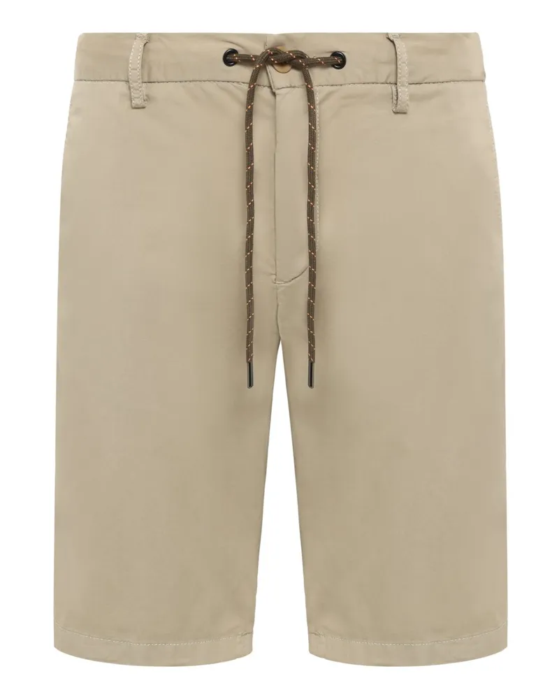 Alberto Leichte Shorts Jump-K aus einem elastischen Baumwoll-Mix, Slim Fit in Beige