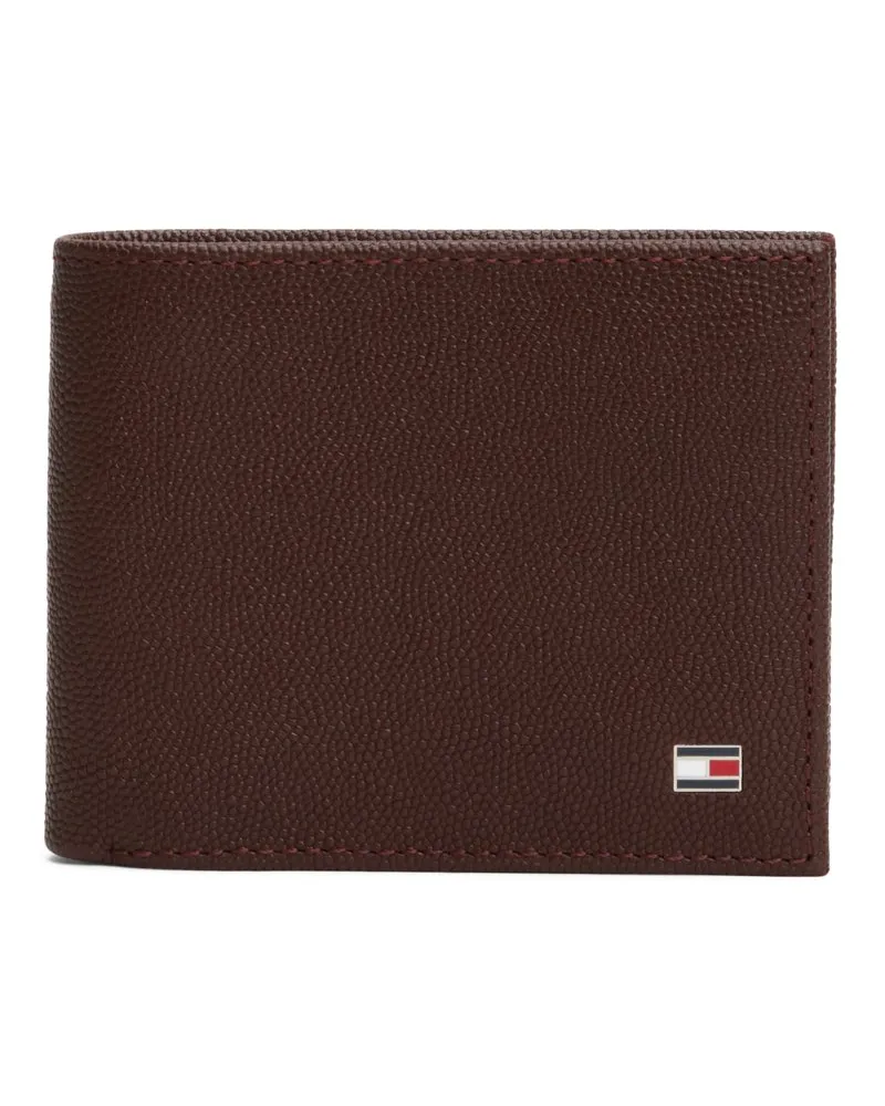 Tommy Hilfiger Bifold-Brieftasche aus Leder mit Emaille-Flag in Braun