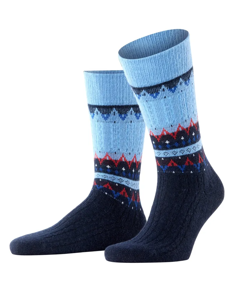 Falke Softe Strick-Socken Norseman mit Kaschmiranteil in Hellblau