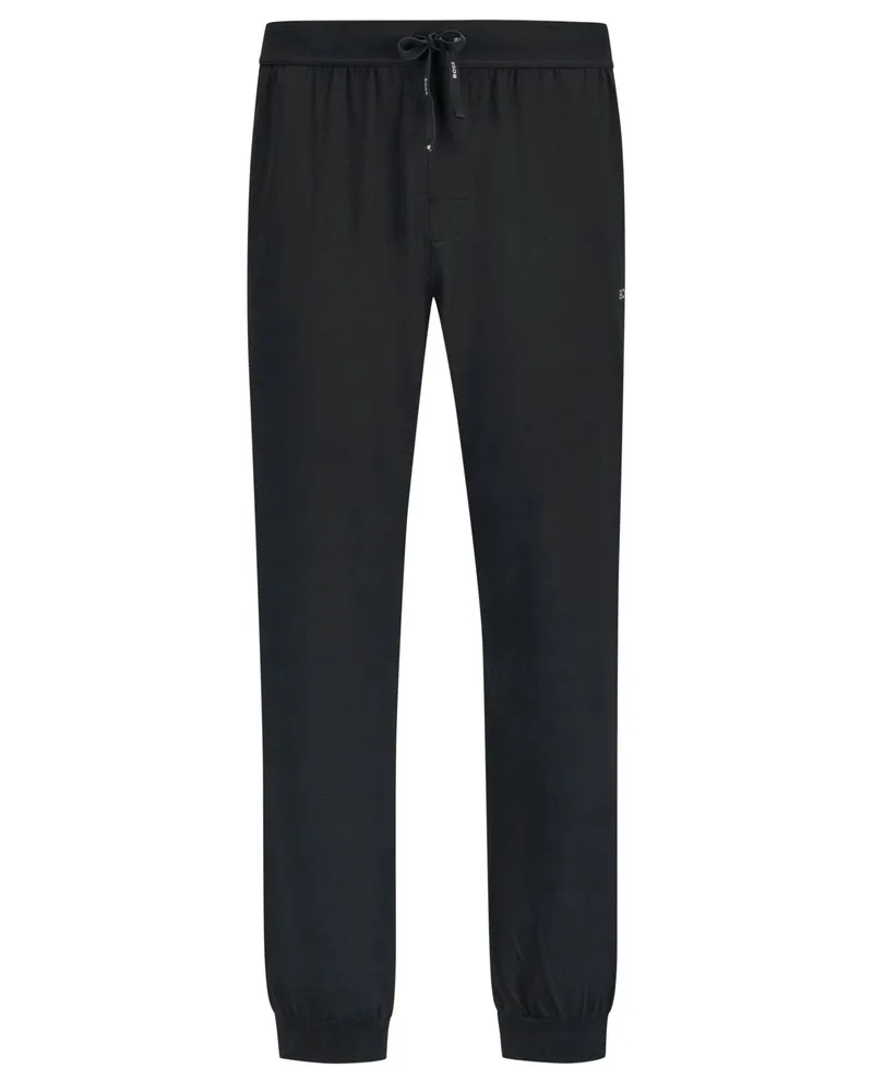 HUGO BOSS Leichte Jerseyhose mit Stretchanteil in Schwarz