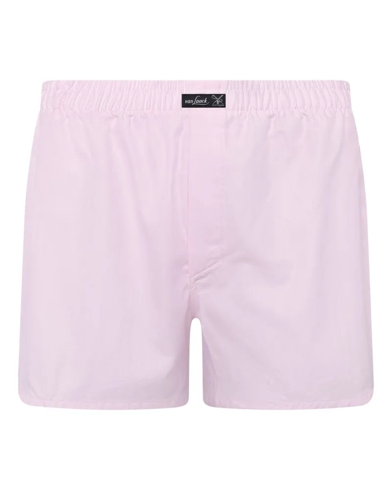 van Laack Unifarbene Boxershorts aus Baumwolle in Rosenrot