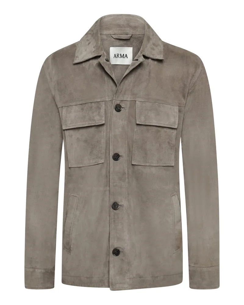 Arma Overshirt Mex aus weichem Wildleder, Regular in Dunkelbraun