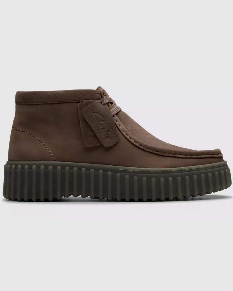 Clarks Mid Top Torhill Hi Boots aus Sand-Wildleder in Dunkelbraun