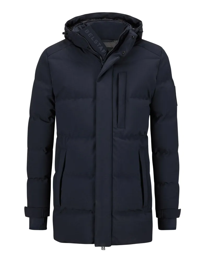 Belstaff Daunenparka mit abtrennbarer Kapuze und Sturmbündchen in Marine