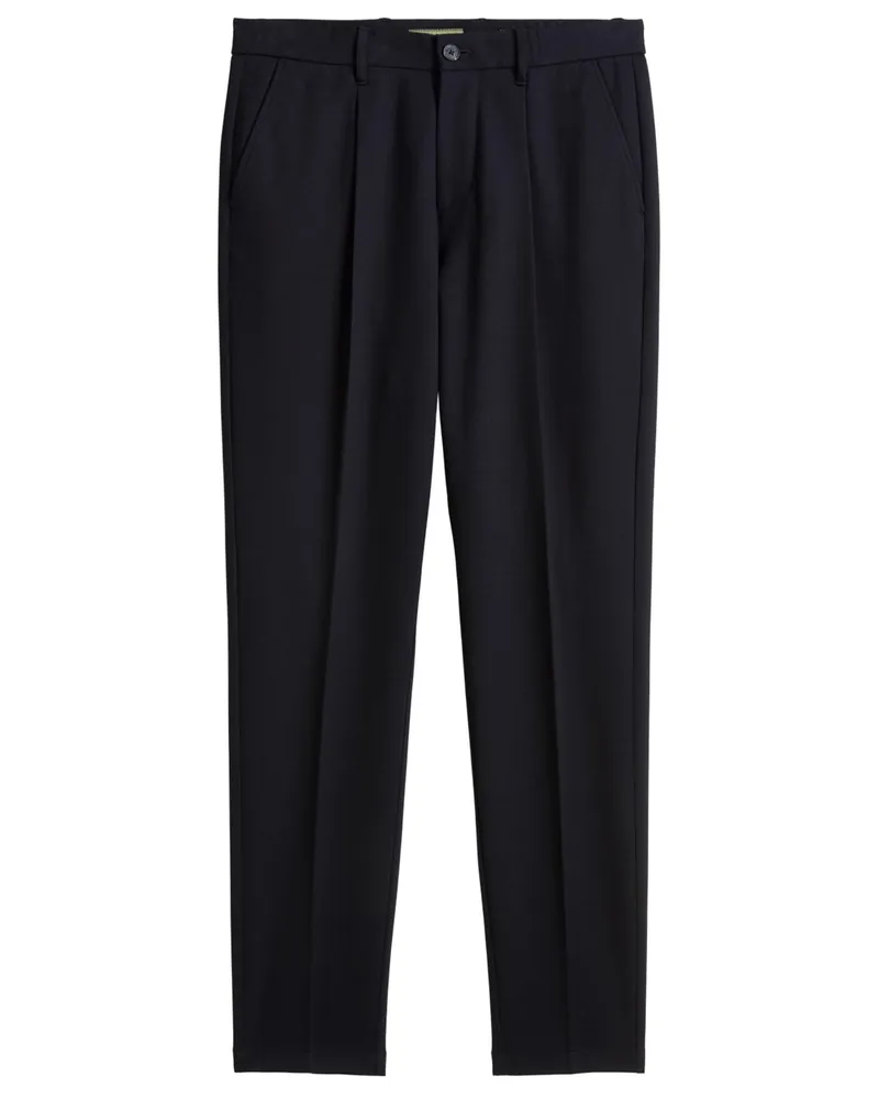 Marc O'Polo Stretch-Chino DFB Travel Collection mit Bundfalte, Tapered Fit in Marine