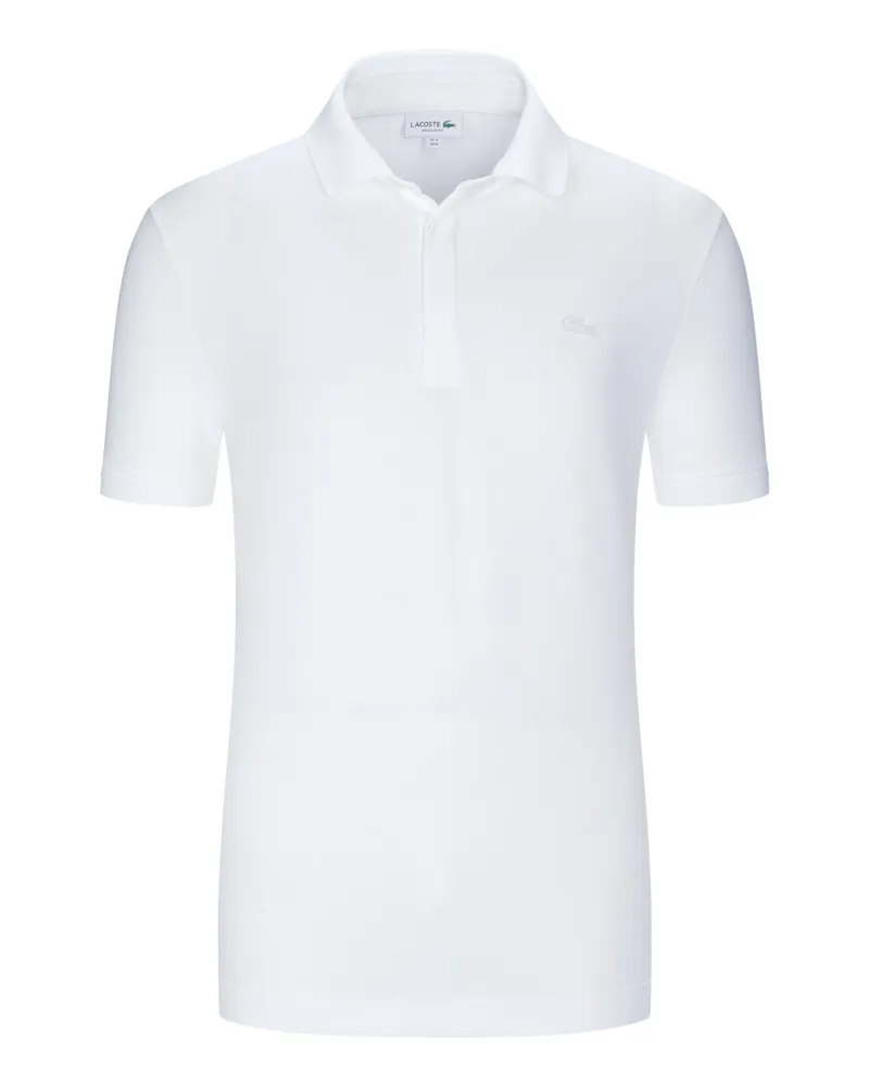 Lacoste Poloshirt mit Logo-Stickerei und Stretchanteil, Regular Fit in Weiß