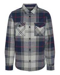 Barbour Festes Overshirt in Flanell-Haptik mit Tartanmuster Grau