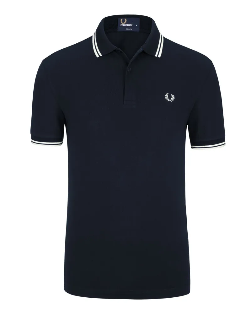 Fred Perry Poloshirt, Slim Fit in Schwarz