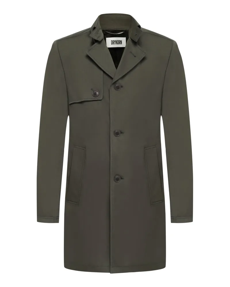 Drykorn Trenchcoat mit kurzem Revers und Stretchanteil in Oliv
