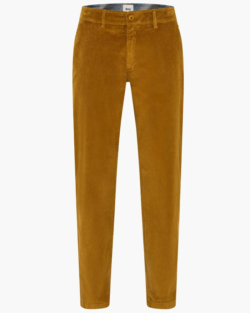 Brax Cord-Chino Fabio mit Lyocell, Modern Fit in Gelb