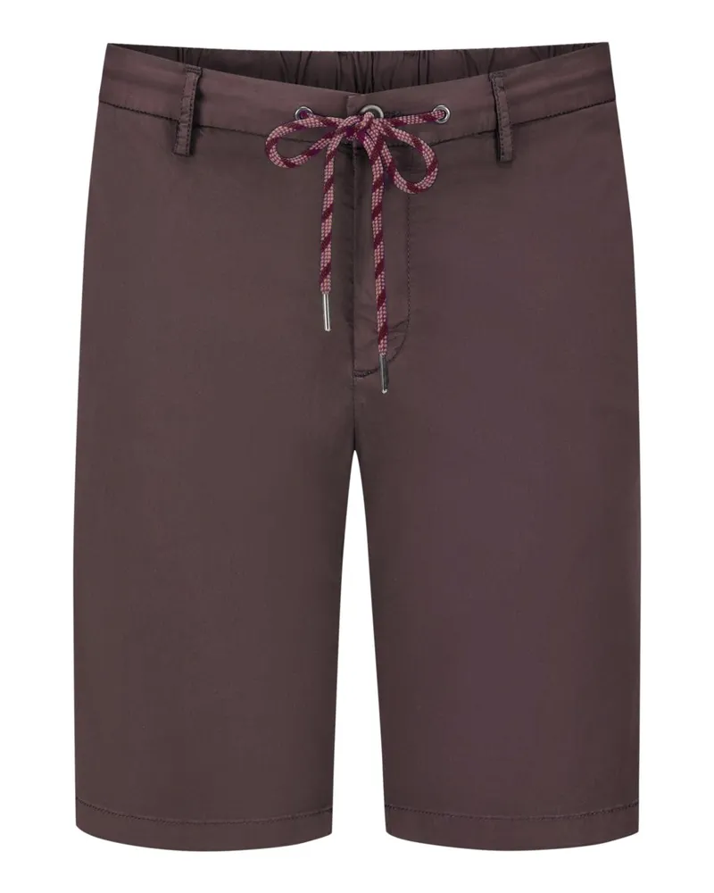 Alberto Leichte Shorts Jump-K aus einem elastischen Baumwoll-Mix, Slim Fit in Bordeaux