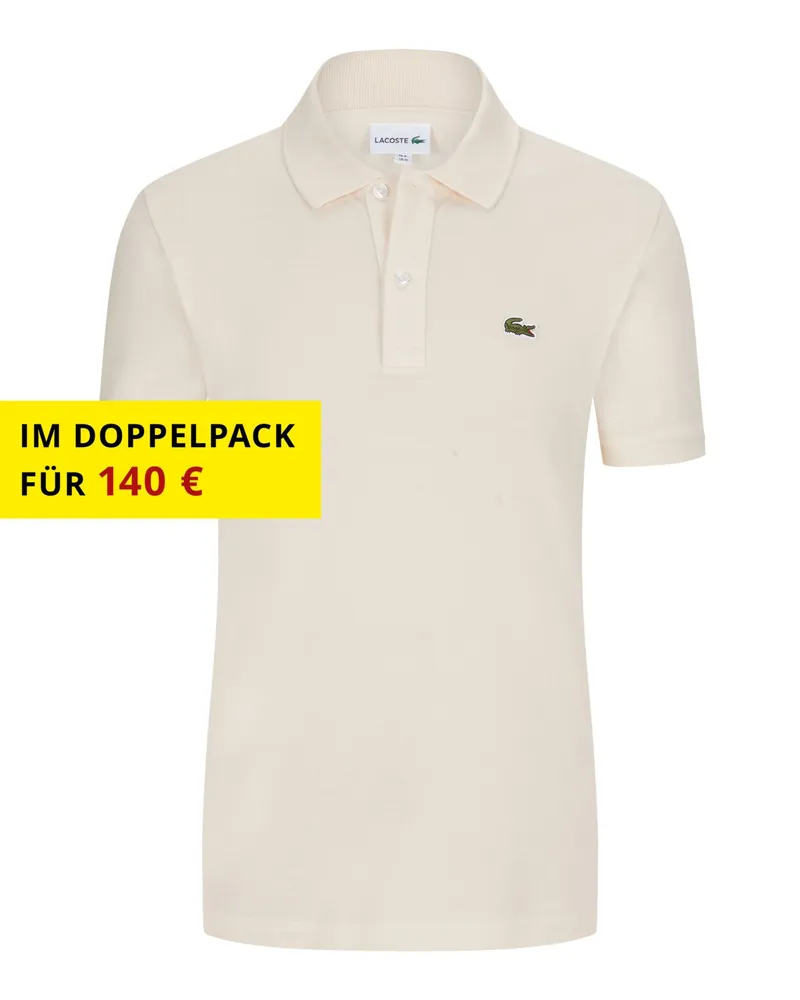 Lacoste Piqué-Poloshirt Classic Fit L1212, mit kleinem Krokodil-Aufnäher in Offwhite