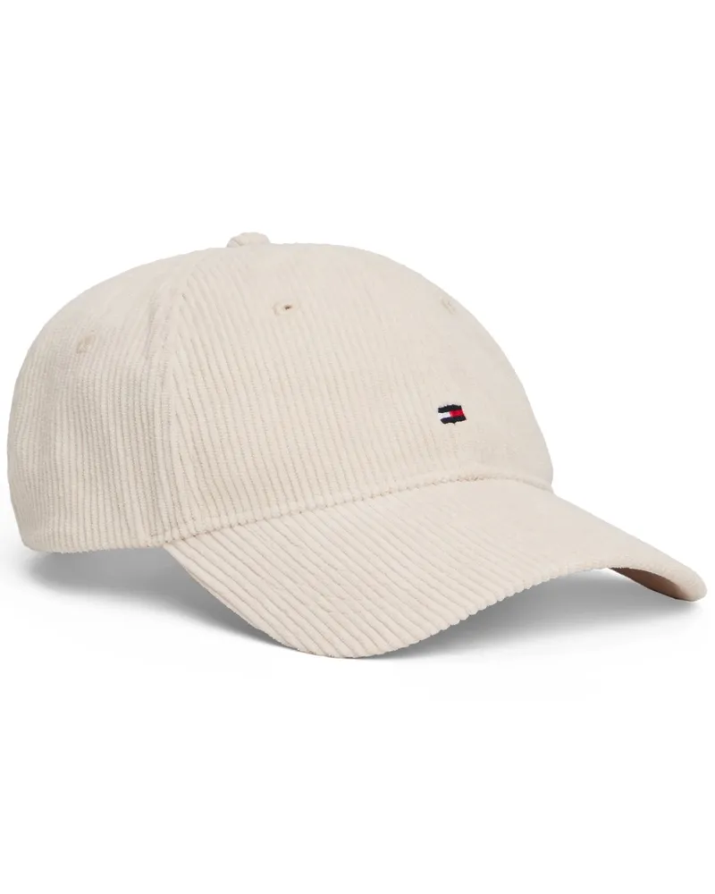 Tommy Hilfiger Cap in Cord-Qualität mit Logo-Aufnäher in Beige