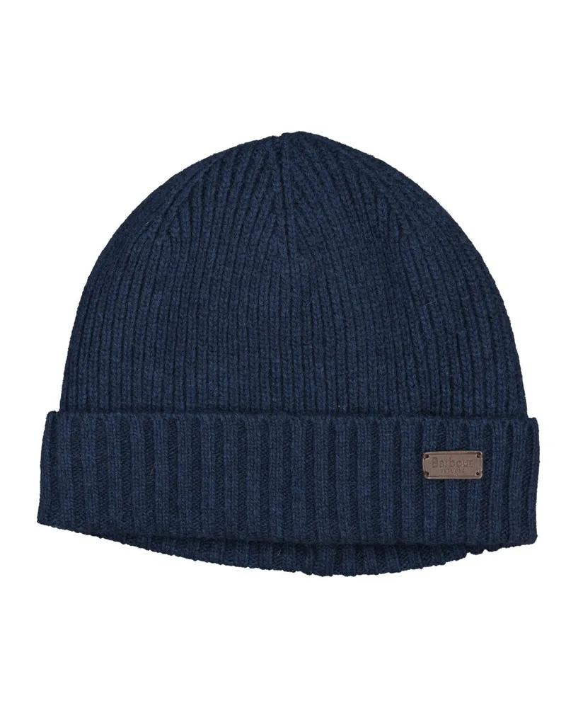 Barbour Strick-Mütze aus einem Woll-Mix mit Fleece-Futter in Marine