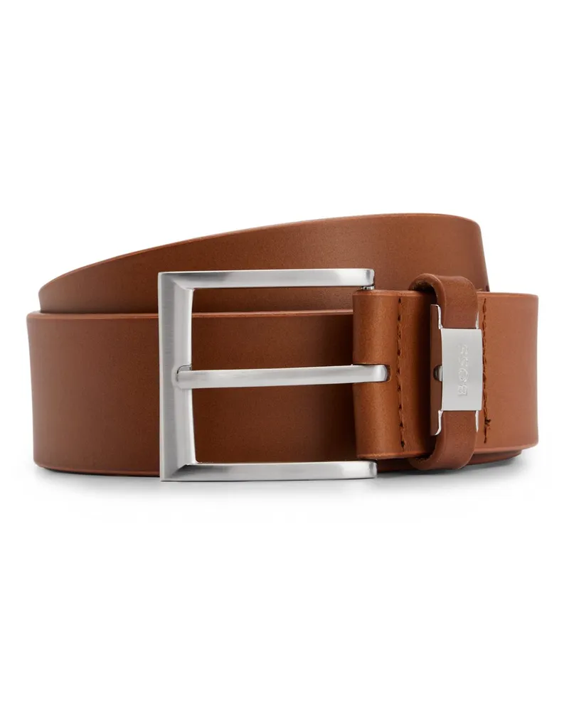 HUGO BOSS Gürtel aus Leder mit Metallschließe Cognac