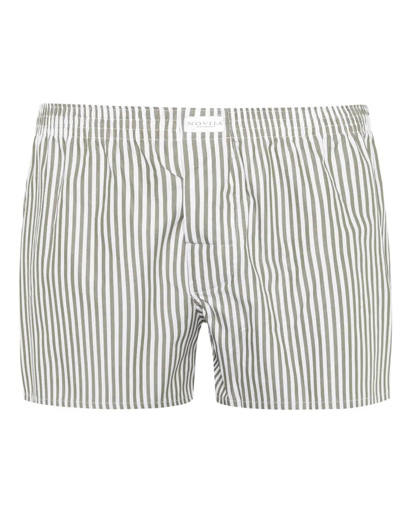 Novila Gestreifte Boxershorts aus Baumwolle mit Komfortbund in Oliv