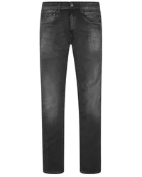 Replay Hyperflex Jeans in Used-Optik, Slim Fit Schwarz