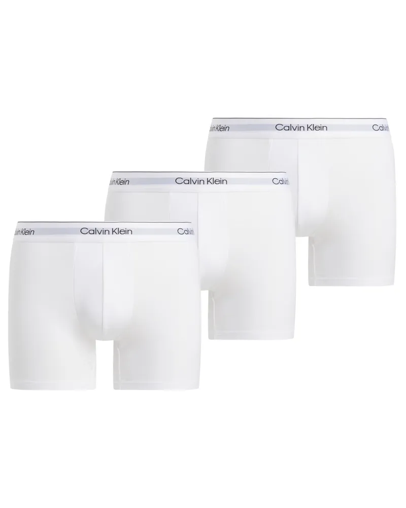 Calvin Klein 3er Pack Boxer-Briefs mit Label-Bund und Stretch in Weiß