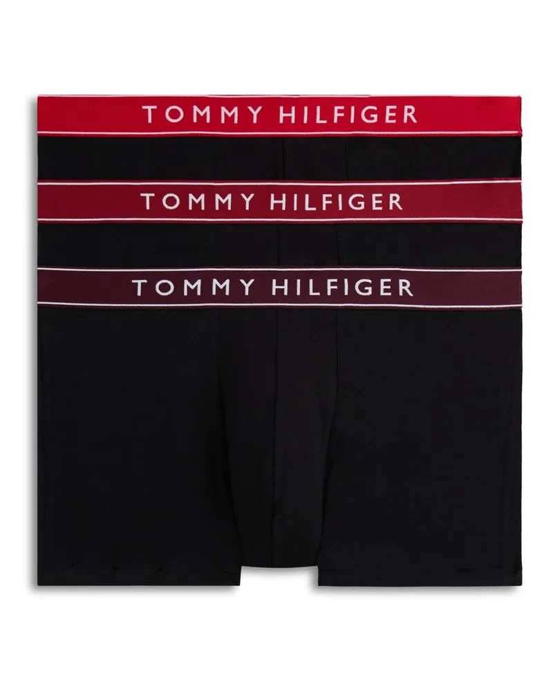Tommy Hilfiger 3er Pack Boxer Trunks mit Labelbund in Schwarz