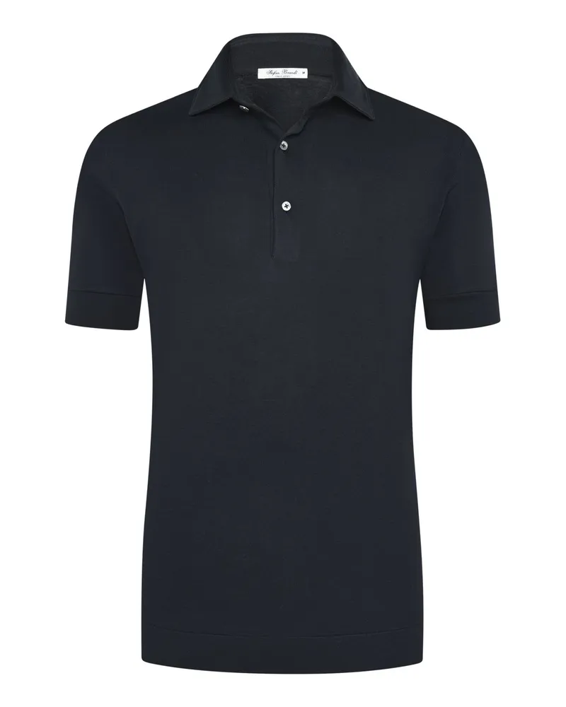 Stefan Brandt Glattes Poloshirt aus edler Urpima Sea Island® Baumwolle in Marine