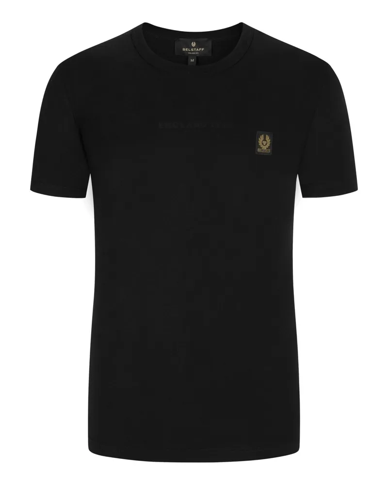Belstaff T-Shirt aus Baumwolle mit Logo-Aufnäher in Schwarz