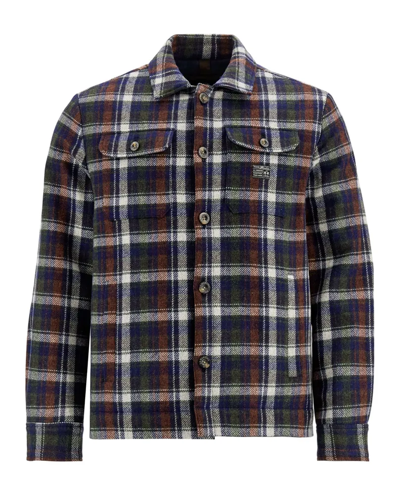 La Martina Overshirt mit Tartanmuster aus einem Wollfilz, Regular in Multicolor