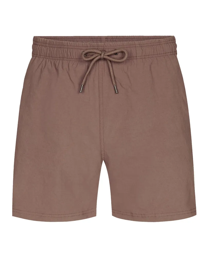 Profuomo Leichte Badehose mit Stretchanteil und Dehnbund in Rostrot