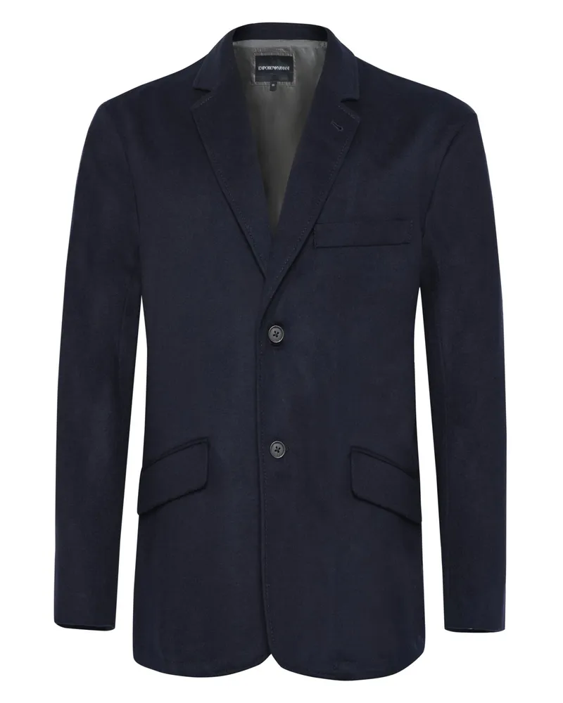 Emporio Armani Anzugsakko aus einem Schurwolle-Kaschmir-Mix in Marine