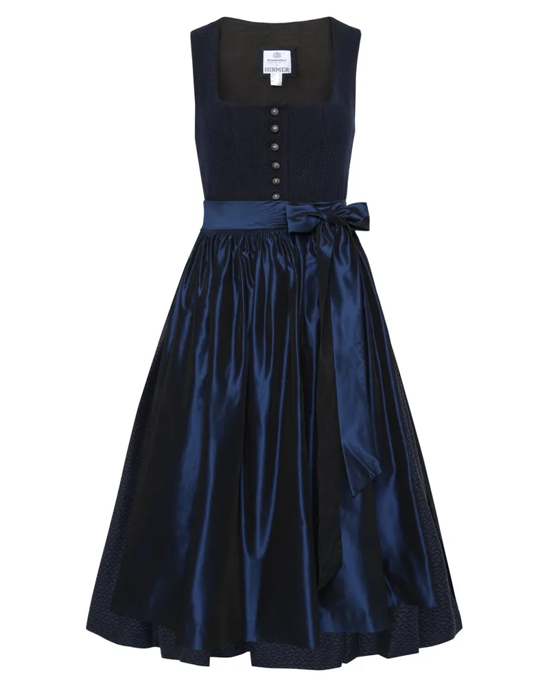Hammerschmid Ärmelloses Dirndl Pillersee mit dezenter Webstrutkur in Blau