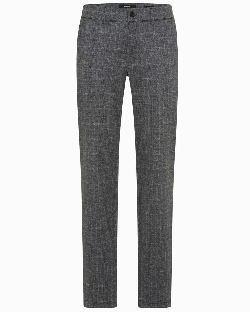 Eurex by Brax Jersey-Chino Thilo mit Stretch und Check-Muster, Regular Fit in Anthrazit