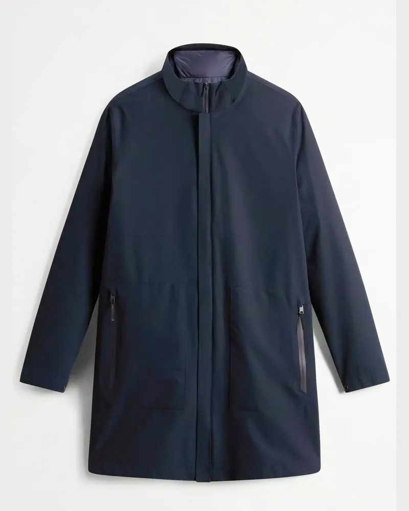 Woolrich Daunengefüllter 2-in-1-Mantel aus zweilagigem Gewebe in Marine