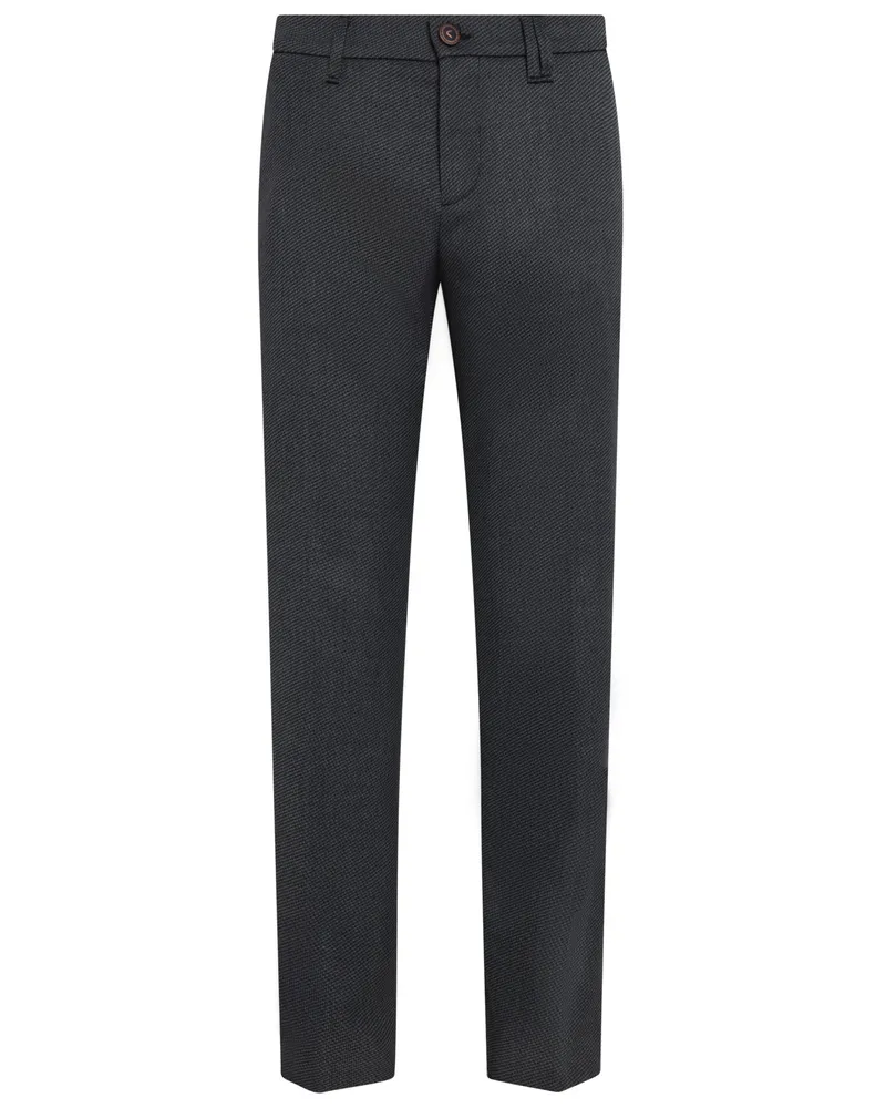 Alberto Strukturierte Chino Lou mit Stretchanteil, Regular Fit in Blau