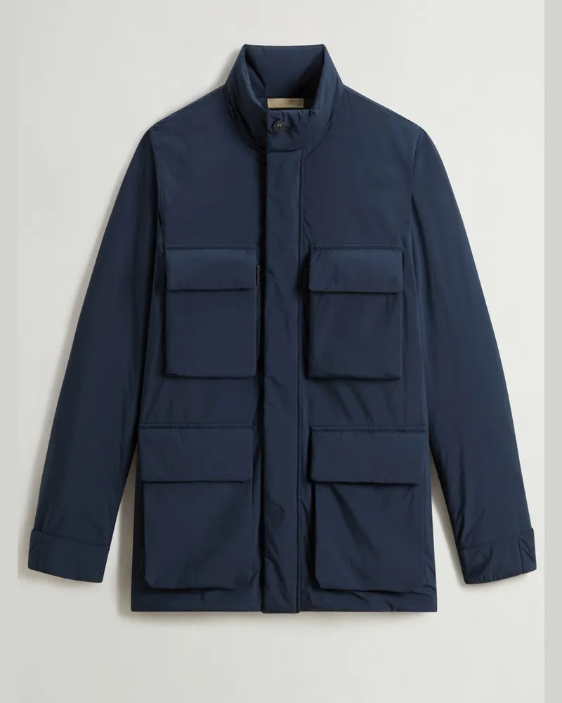 Woolrich Ultraleichtes Fieldjacket Cloud Renovo mit Daunenfüllung in Marine