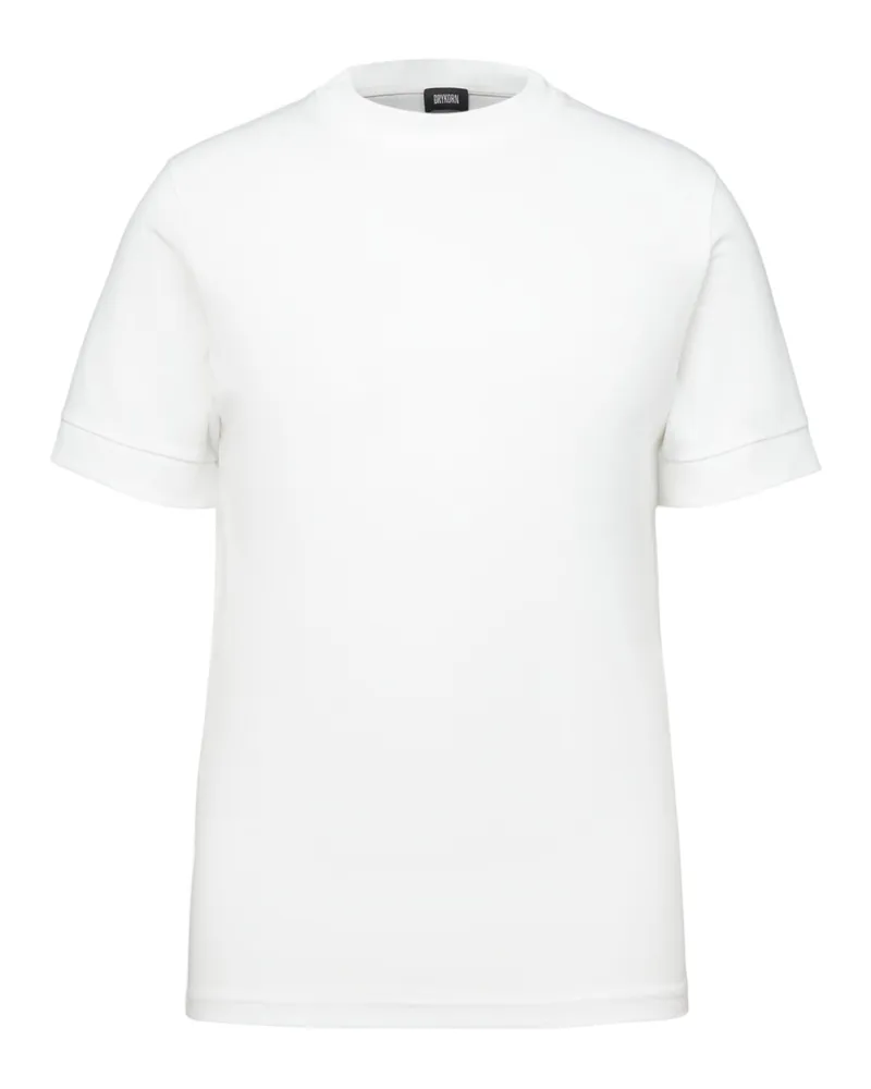 Drykorn Unifarbenes Stretch-T-Shirt in Weiß