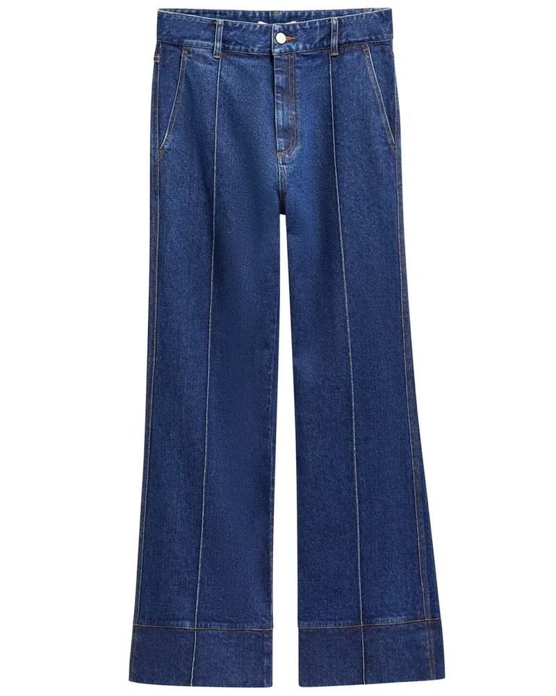 Barbour Damen-Jeans Cartmel mit Stretchanteil und breitem Umschlagsaum in Marine