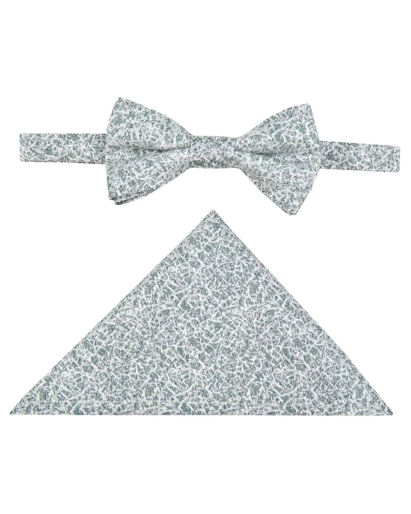 Wilvorst Festliches Set aus Fliege und Einstecktuch in Grün