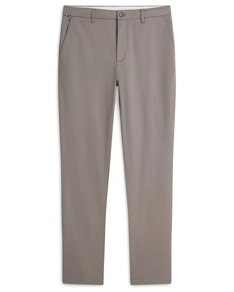 Tommy Hilfiger Chino Bleecker mit feinem Muster und Stretchanteil, Slim Fit in Grau