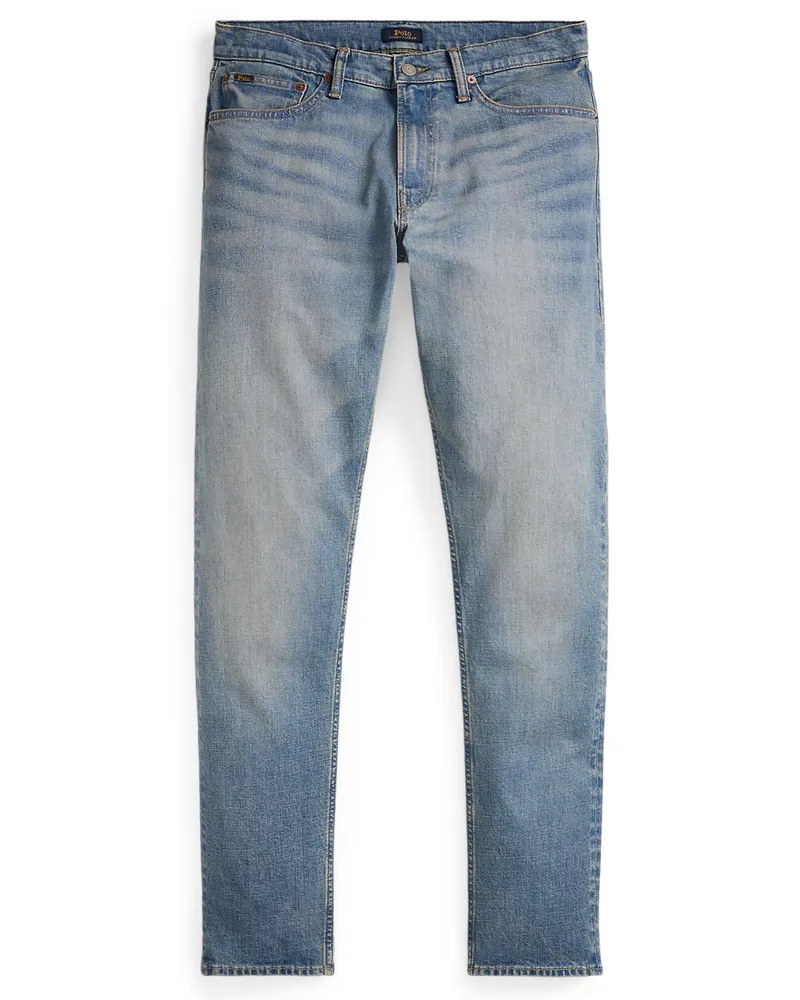 Ralph Lauren Tapered Jeans Parkside in Low-Stretch-Qualität, Washed-Optik in Denim