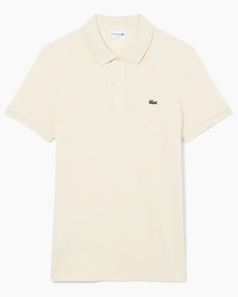 Lacoste Piqué-Poloshirt PH4012 Slim Fit mit kleiner Krokodil-Stickerei in Offwhite