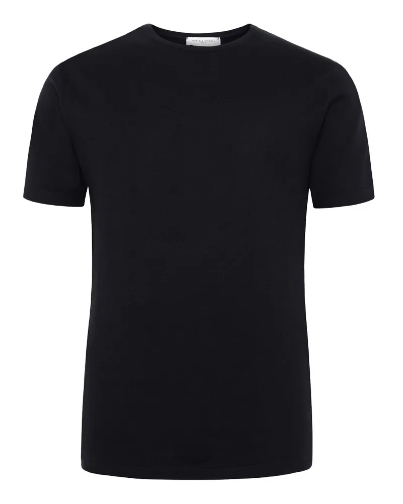 Daniele Fiesoli Leichtes T-Shirt aus edler Giza-Baumwolle in Marine