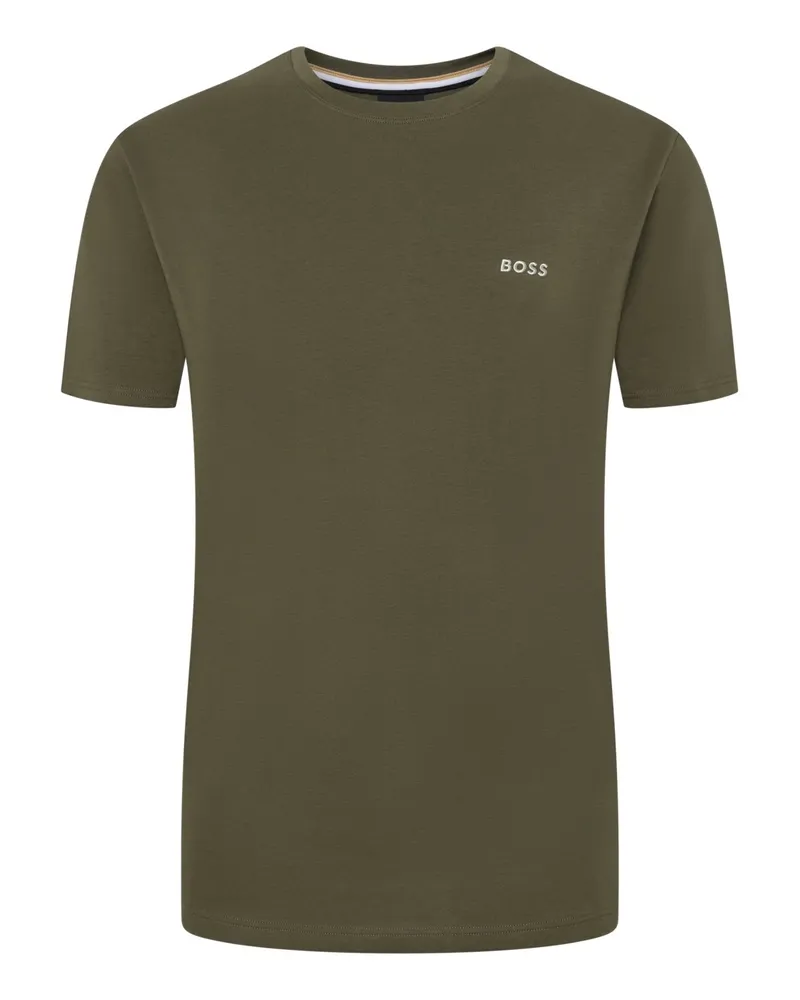 HUGO BOSS Unterhemd aus Baumwolle und Logostickerei in Oliv