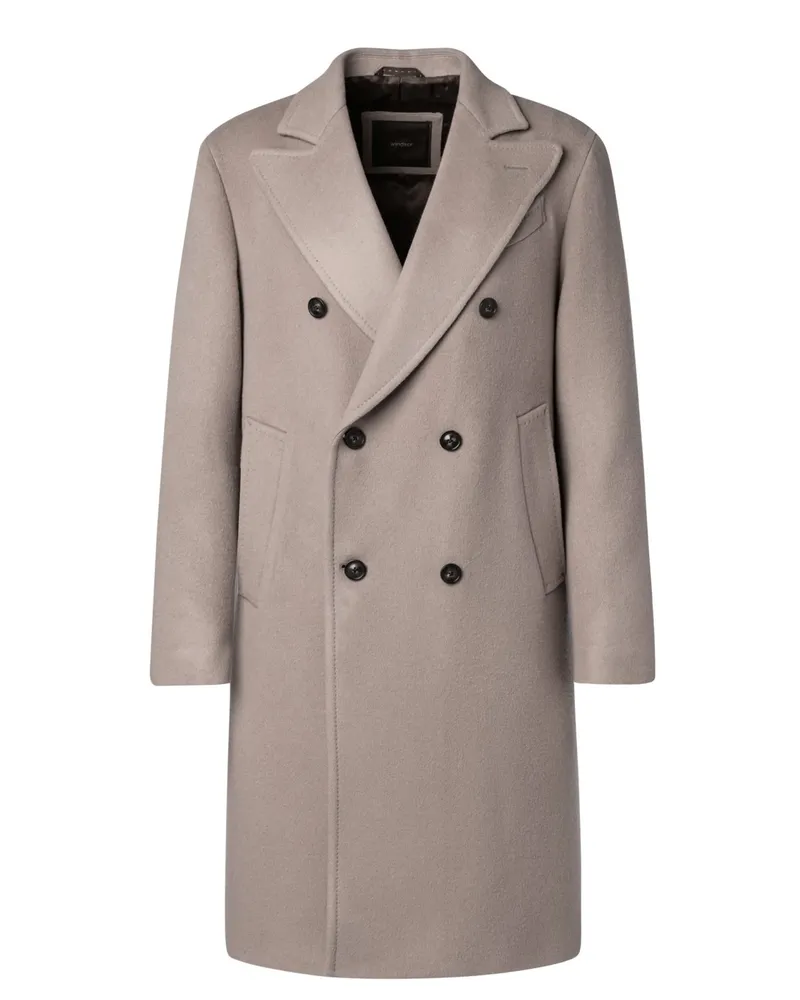 windsor. Weicher Kurzmantel aus einem Wolle-Kaschmir-Mix in Beige