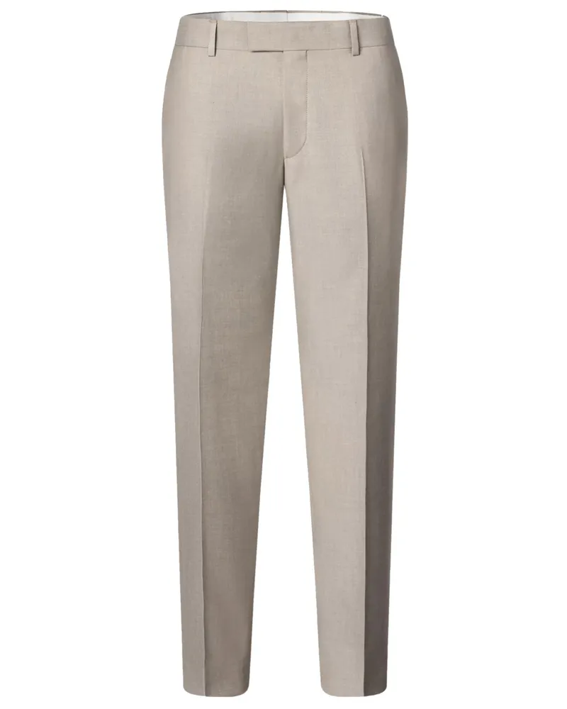 Strellson Jersey-Anzughose mit Pinpoint-Muster, Slim Fit in Beige