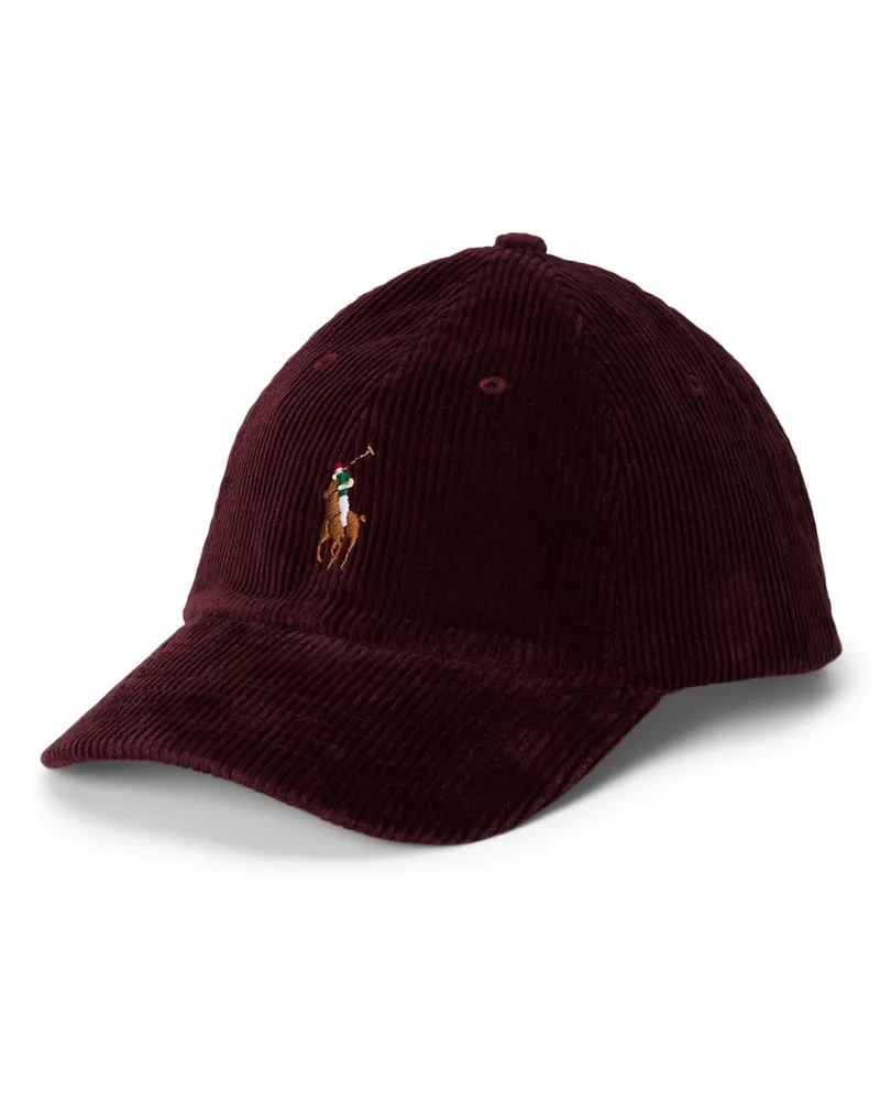 Ralph Lauren Cap in Cord-Qualität mit Logo-Stickerei in Bordeaux