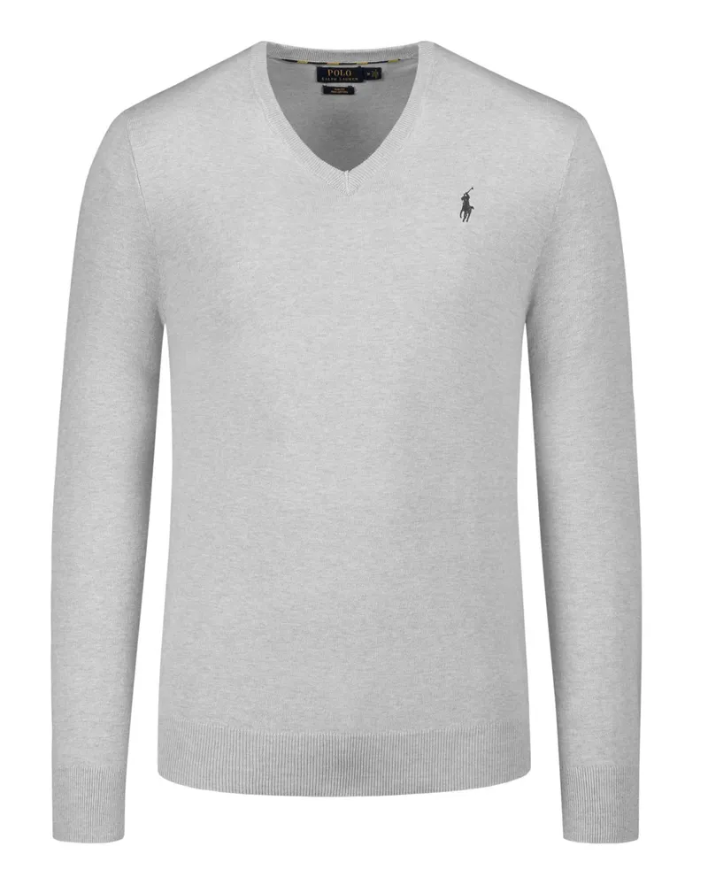 Ralph Lauren Pullover, Slim Fit, V-Neck in Grau